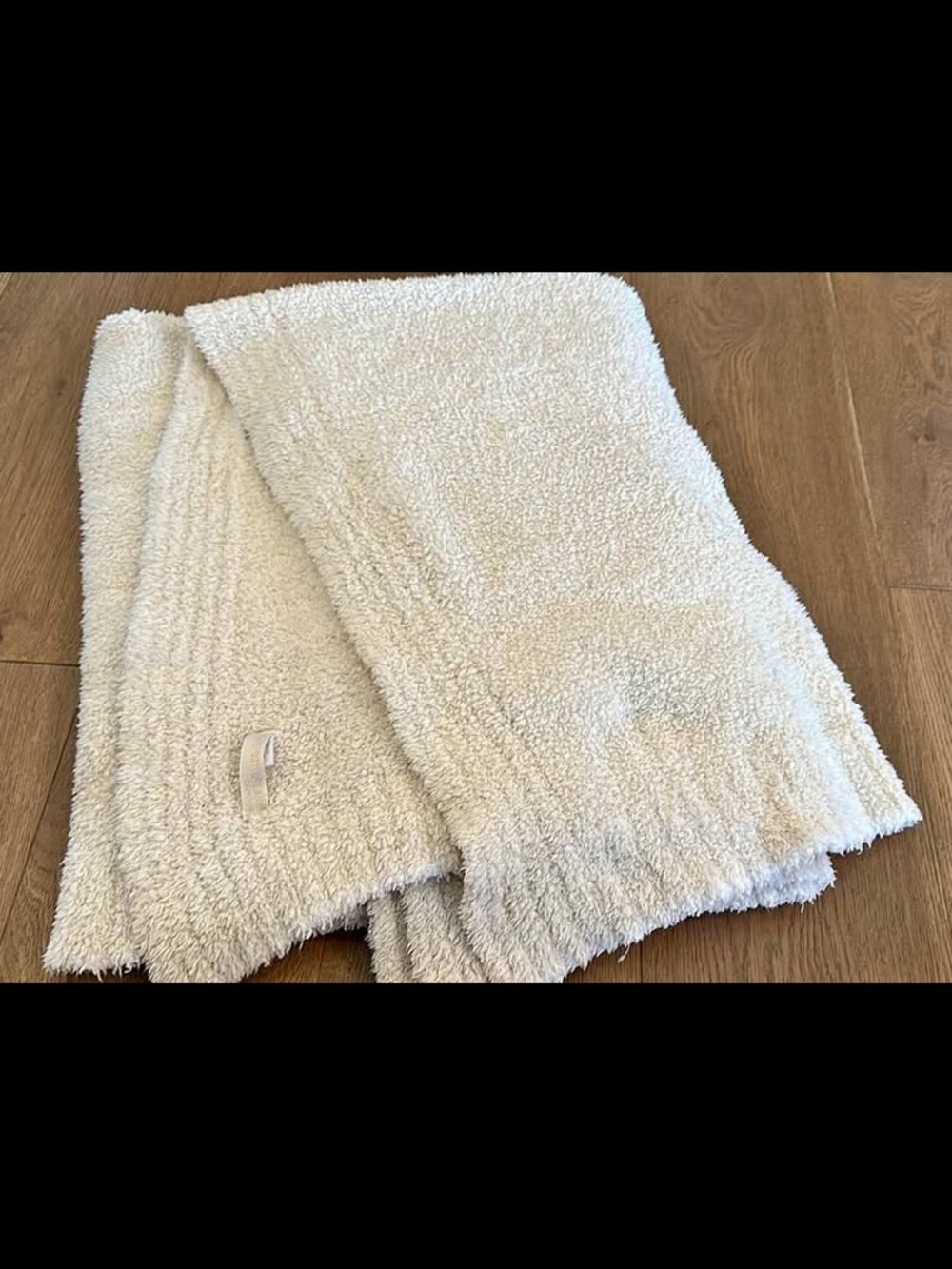 Barefoot Dreams Plush Textured Blanket - Cream